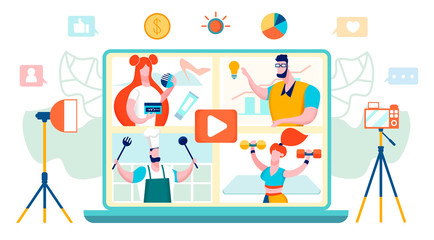 Fashion Business Cooking Sports Video Bloggers.