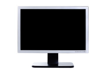 Computer liquid crystal monitor on a white background