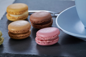 breakfast of macarons wooden splint