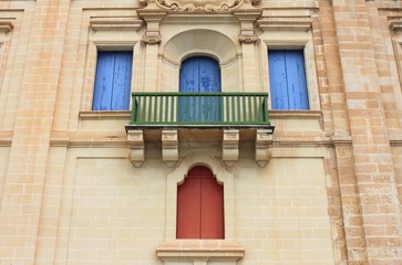 Limestone windows in Malta