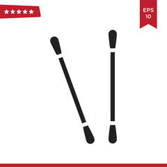 Cotton swabs icon vector