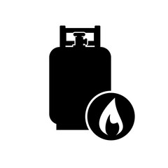 Camping gas bottle, Gas Bottle Icon or logo