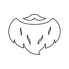 Beard isolated icon on white background.