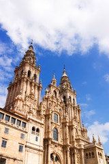 Fototapeta na wymiar Santiago de Compostela cathedral church in Galicia, Spain