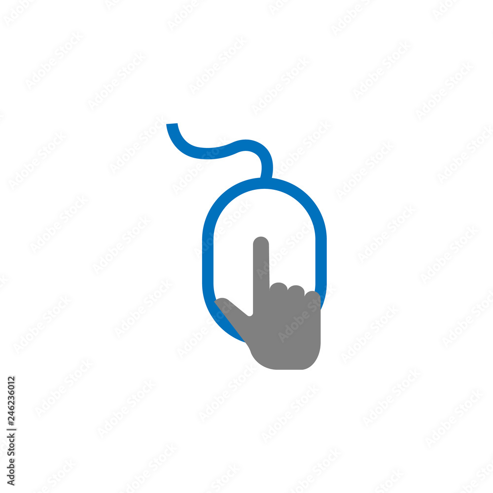 Poster mouse and touch icon. element of education icon for mobile concept and web apps. detailed mouse and 