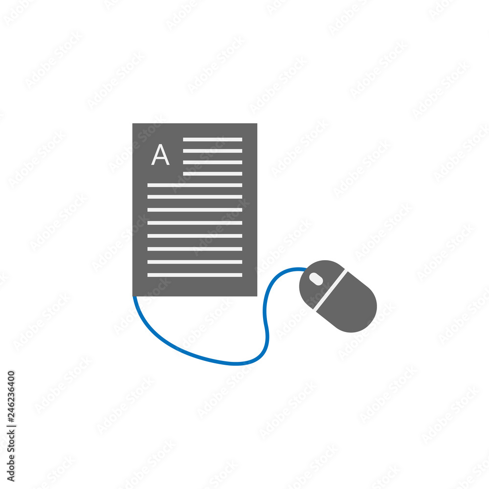 Poster mouse and information icon. element of education icon for mobile concept and web apps. detailed mous