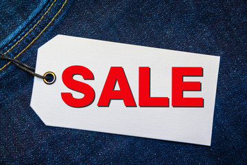 Sale Tag on Jeans