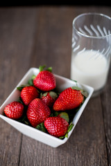 Strawberries and milk