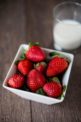 Strawberries and milk