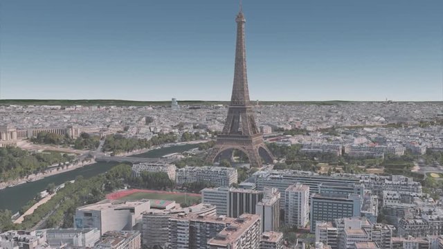 Architecture in the vicinity of the Eiffel tower in the center of Paris
