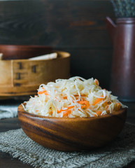 homemade sauerkraut with carrot