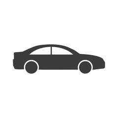 Car. monochrome icon. . Automobile car vector illustration on white isolated background. Auto business concept.