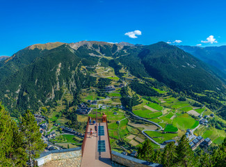 Statue of a boy at Roc del Quer viewpoint at Andorra