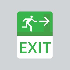 exit sign any collection in flat design