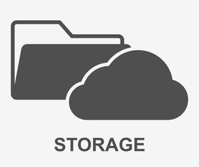 storage icon. Flat design vector illustration