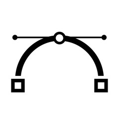 Bezier curve vector icon