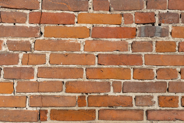 Background of old brick wall pattern texture.