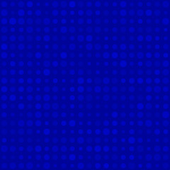 Fototapeta na wymiar Abstract seamless pattern of small circles or pixels in various sizes in blue colors