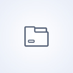Office folder, vector best gray line icon