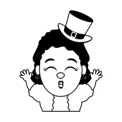 leprechaun girl face character