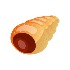 Homemade pastries with a crisp. Freshly baked handmade bread.
