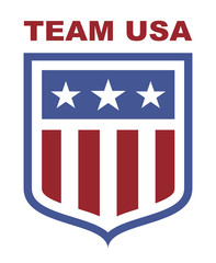 Team USA shield, with stars and stripes