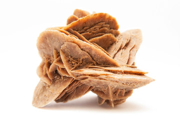 Sahara Rose is made of sand and water, various minerals in the Sahara Desert Sands on the white...