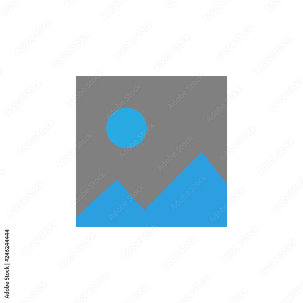 Poster image and photo icon. element of user interface icon for mobile concept and web apps. detailed image