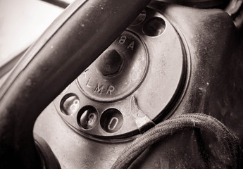 Closeup of old telephone