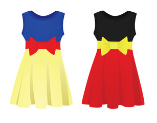 Colorful dress. vector illustration