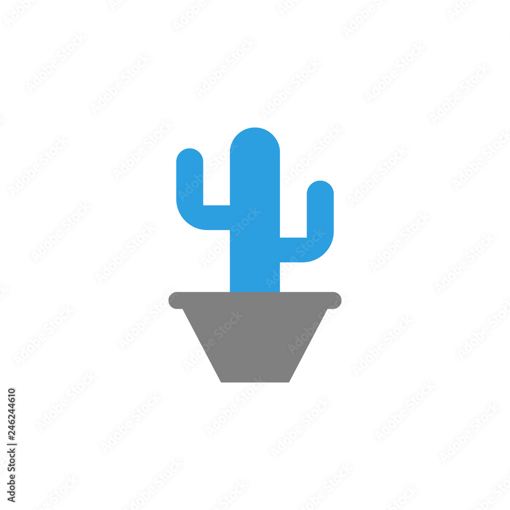 Poster cactus and plant icon. element of user interface icon for mobile concept and web apps. detailed cact