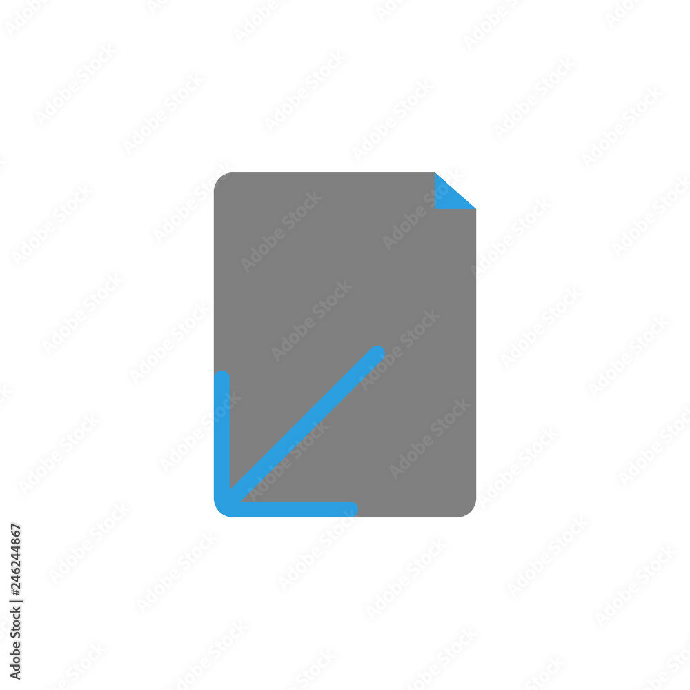 Poster document and download icon. element of user interface icon for mobile concept and web apps. detailed