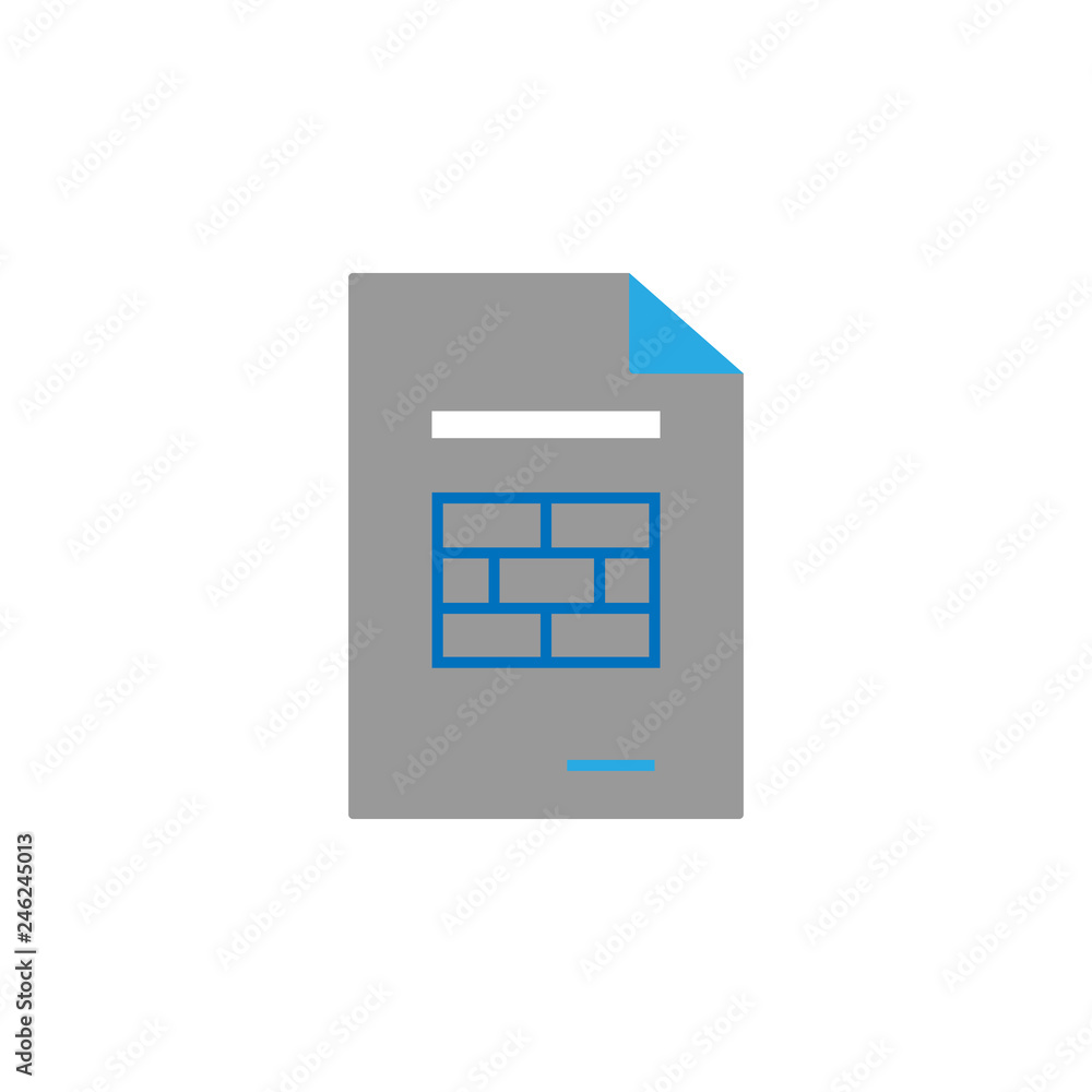Poster database and excel icon. element of user interface icon for mobile concept and web apps. detailed da