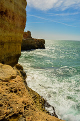 Fototapeta na wymiar cliffs in Benagil, village of the Portuguese Algarve
