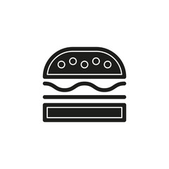 Hamburger icon - vector fast food sign symbol