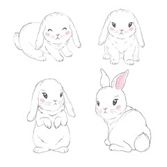 Cute bunny girl with crown. Dream Big Princess