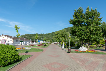 Obraz premium Promenade near the Central beach in Arkhipo-Osipovka