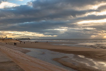 moody evening in blackpool