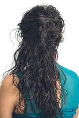 Fototapeta premium Hairstyle rear view. Beautiful Hairstyle of Woman. High Fashion Coiffure.