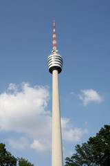 Naklejka premium Fernsehturm Stuttgart, der erste Fernsehturm der Welt, eröffnet im Jahre 1956