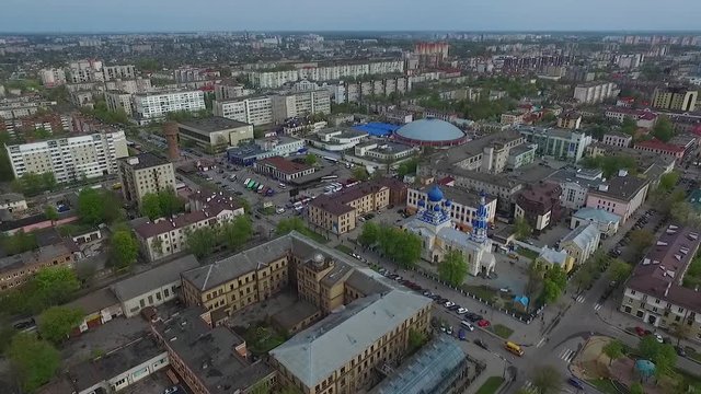 Spring city from a bird's eye view