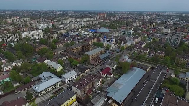 Spring city from a bird's eye view