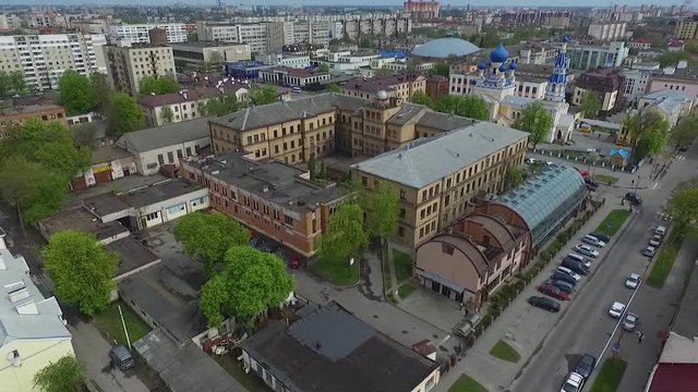 Spring city from a bird's eye view