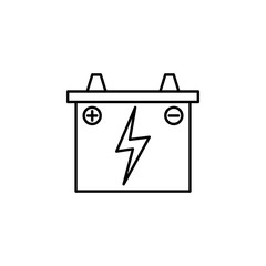 battery, car outline icon. Can be used for web, logo, mobile app, UI, UX