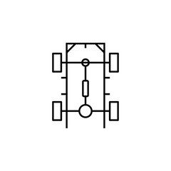 chassis, car outline icon. Can be used for web, logo, mobile app, UI, UX