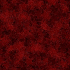 Abstract seamless pattern of randomly distributed translucent stars in red colors