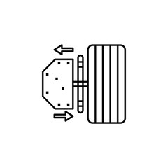 car, parts outline icon. Can be used for web, logo, mobile app, UI, UX