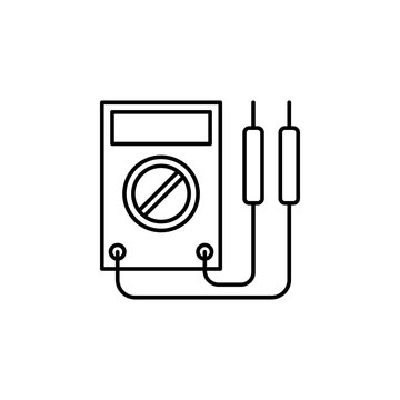 voltmeter, car outline icon. Can be used for web, logo, mobile app, UI, UX