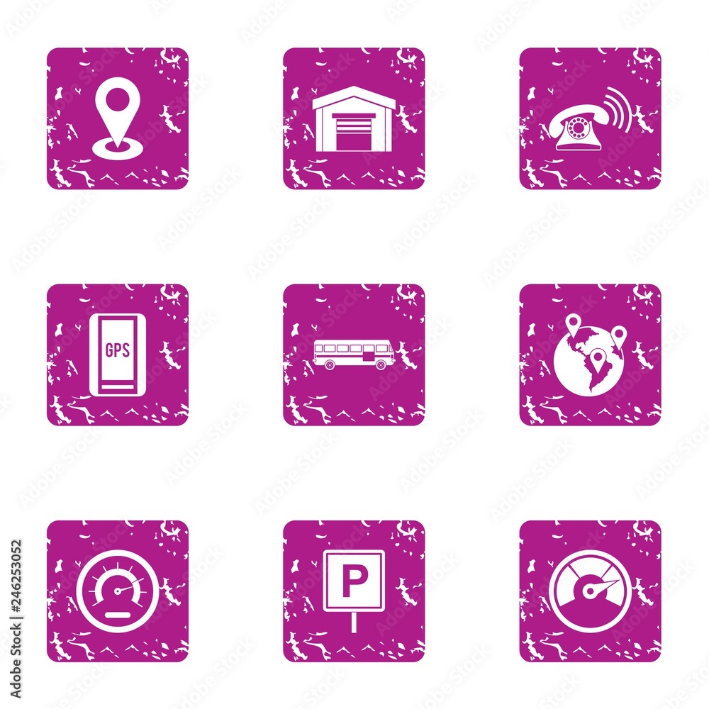 Aufkleber issuance icons set. grunge set of 9 issuance vector icons for web isolated on white background