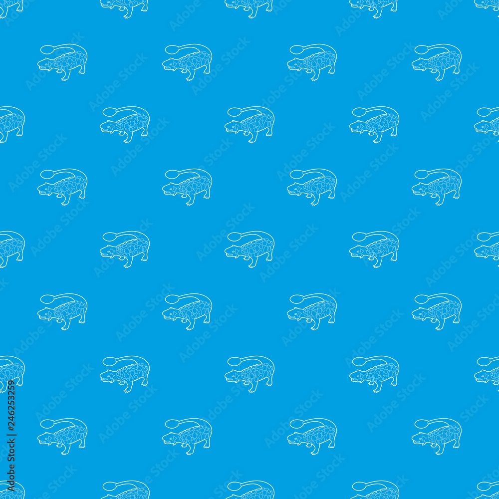 Poster scolosaurus pattern vector seamless blue repeat for any use